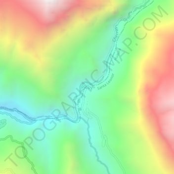 Mapa topográfico Picoy, altitud, relieve