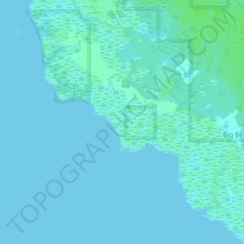 Mapa topográfico Bonita Beach, altitud, relieve