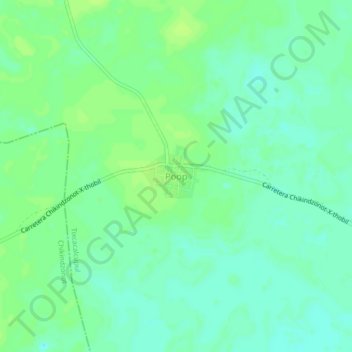 Mapa topográfico Poop, altitud, relieve