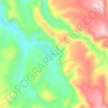 Mapa topográfico Thamari, altitud, relieve