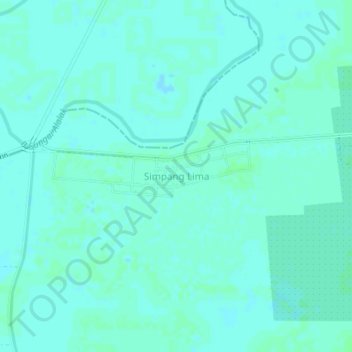 Mapa topográfico Simpang Lima, altitud, relieve