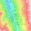Mapa topográfico Les Ménuires, altitud, relieve