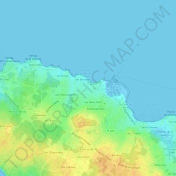 Mapa topográfico La Borgne, altitud, relieve