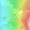 Mapa topográfico Abertura en la parte inferior del cono del volcán, altitud, relieve