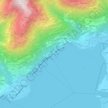 Mapa topográfico Cinque Case, altitud, relieve