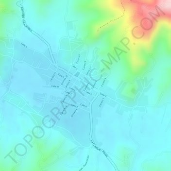 Mapa topográfico Pavas, altitud, relieve