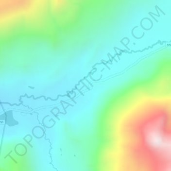 Mapa topográfico Carpa, altitud, relieve