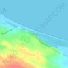 Mapa topográfico Akemkoum el Baz, altitud, relieve