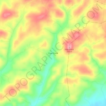 Mapa topográfico Cave Creek, altitud, relieve