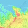 Mapa topográfico Port Jefferson, altitud, relieve