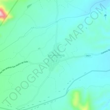 Mapa topográfico San Andres, altitud, relieve