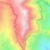 Mapa topográfico Alto del Trigo, altitud, relieve