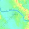 Mapa topográfico Frontera Corozal, altitud, relieve
