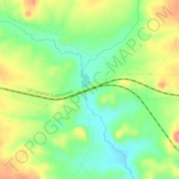 Mapa topográfico Dale Junction, altitud, relieve