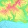 Mapa topográfico La Cloucaude, altitud, relieve