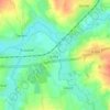 Mapa topográfico Les Hazes, altitud, relieve