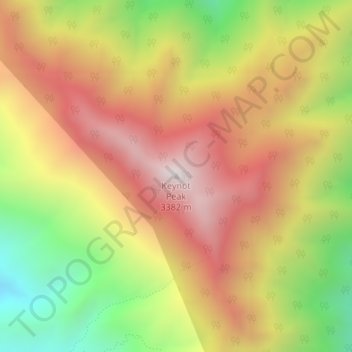 Mapa topográfico Keynot Peak, altitud, relieve