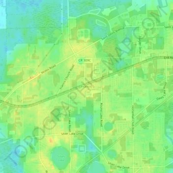Mapa topográfico Francis, altitud, relieve