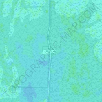 Mapa topográfico Deep Lake, altitud, relieve