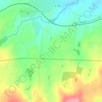Mapa topográfico La Bajonière, altitud, relieve