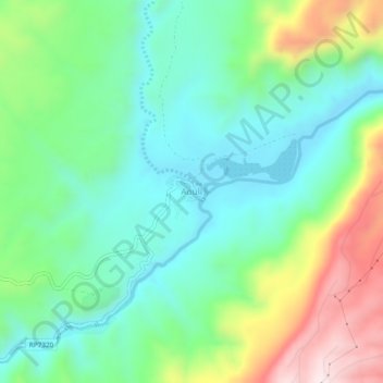 Mapa topográfico Aouli, altitud, relieve