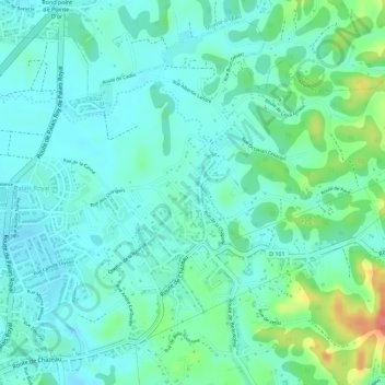 Mapa topográfico Double, altitud, relieve