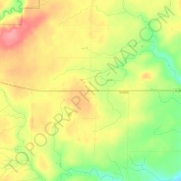 Mapa topográfico Nisula, altitud, relieve