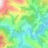 Mapa topográfico Doiras, altitud, relieve