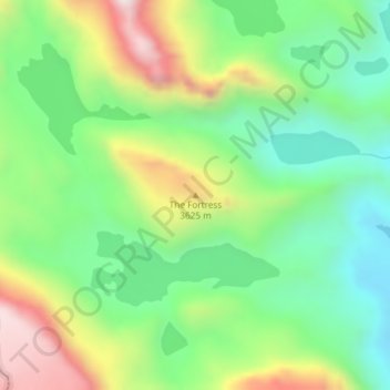 Mapa topográfico The Fortress, altitud, relieve
