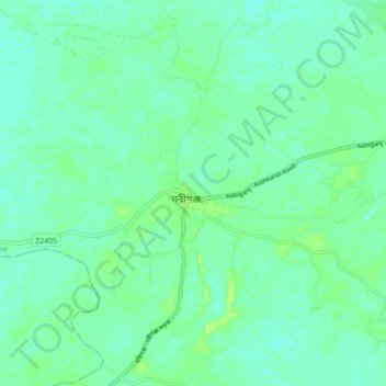 Mapa topográfico নবীগঞ্জ, altitud, relieve