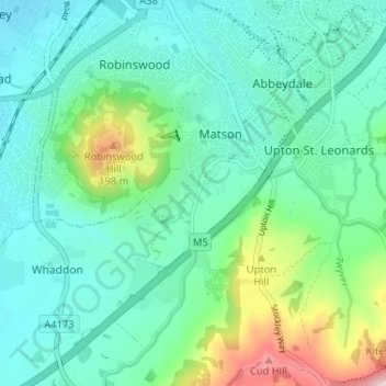 Mapa topográfico Sneedhams Green, altitud, relieve