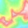 Mapa topográfico Aonach Beag, altitud, relieve