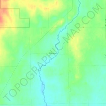 Mapa topográfico Killmaster, altitud, relieve
