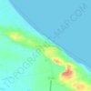 Mapa topográfico Canoa Quebrada, altitud, relieve