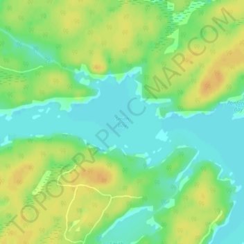 Mapa topográfico Smith Bay, altitud, relieve