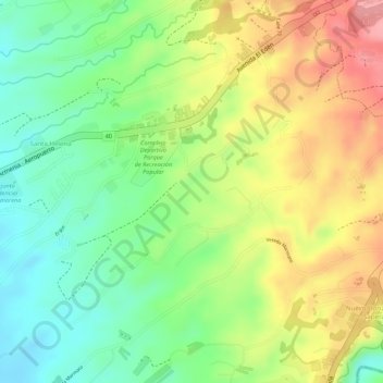 Mapa topográfico La Finaria, altitud, relieve
