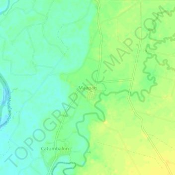 Mapa topográfico Maapag, altitud, relieve