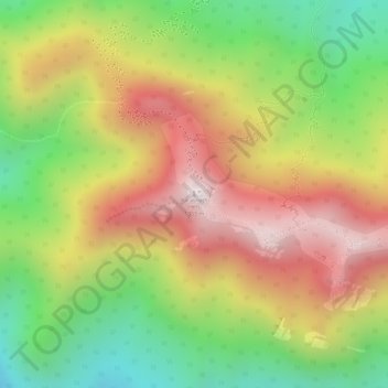 Mapa topográfico Parasnath, altitud, relieve