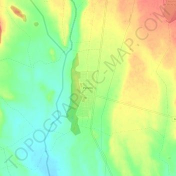 Mapa topográfico Pinsoro, altitud, relieve