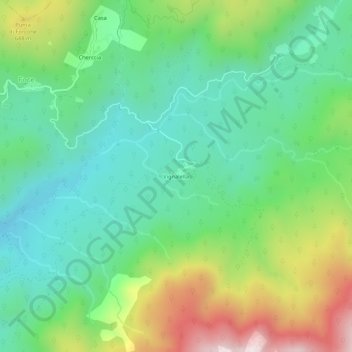 Mapa topográfico Vignalella, altitud, relieve