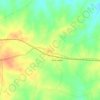 Mapa topográfico Jaipur, altitud, relieve
