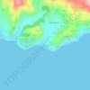 Mapa topográfico Sidonia, altitud, relieve