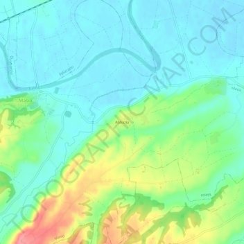 Mapa topográfico Abbazia, altitud, relieve
