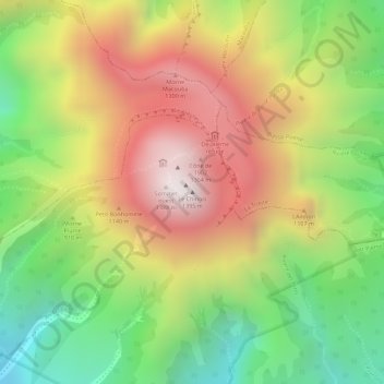Mapa topográfico Le Chinois, altitud, relieve