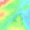 Mapa topográfico Chenowith, altitud, relieve