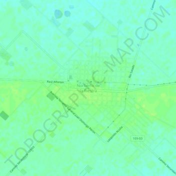 Mapa topográfico Norberto de la Riestra, altitud, relieve