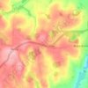 Mapa topográfico Longdowns, altitud, relieve