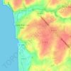 Mapa topográfico Les Troix Croix, altitud, relieve