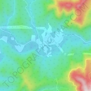 Mapa topográfico Dora, altitud, relieve
