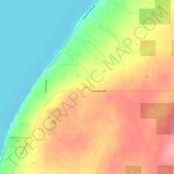 Mapa topográfico Zeba, altitud, relieve
